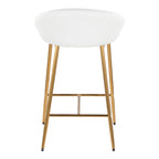 26" Counter Stool with Curved Upholstered Seat