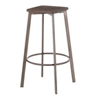 Square Barstool in Antique Metal