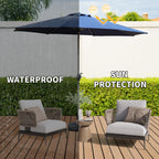 10FT Patio Umbrella with Push Button Tilt and Crank