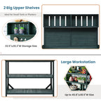 TOPMAX 65" Large Wooden Farmhouse Rustic Outdoor Potting Bench