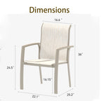 VRSHWO Garden Patio Chairs Set of 2