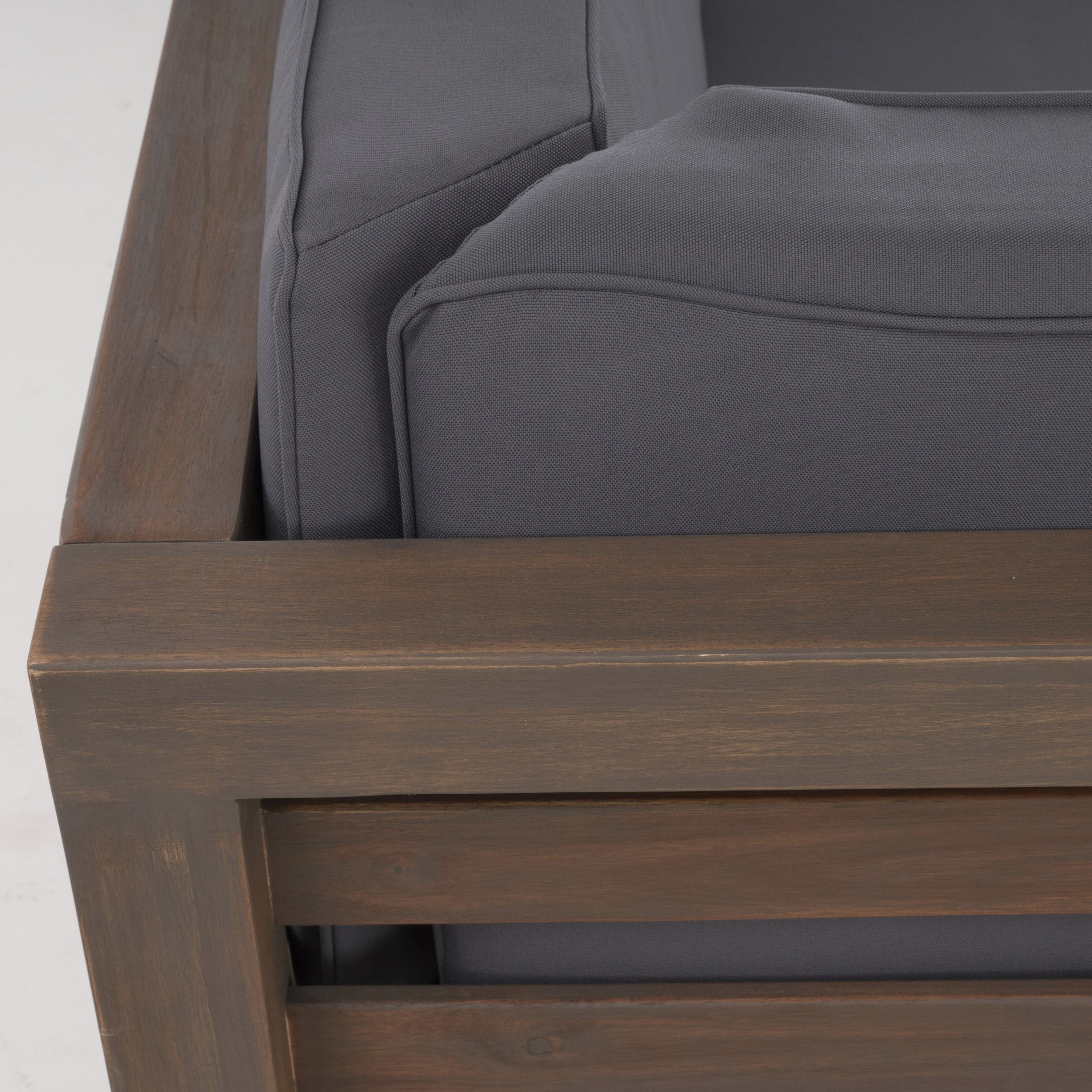 Oana Corner Bench - Dark Acacia Wood