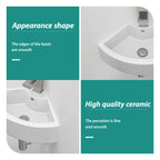 18 x 13 Inch Wall-Mounted Bathroom Sink