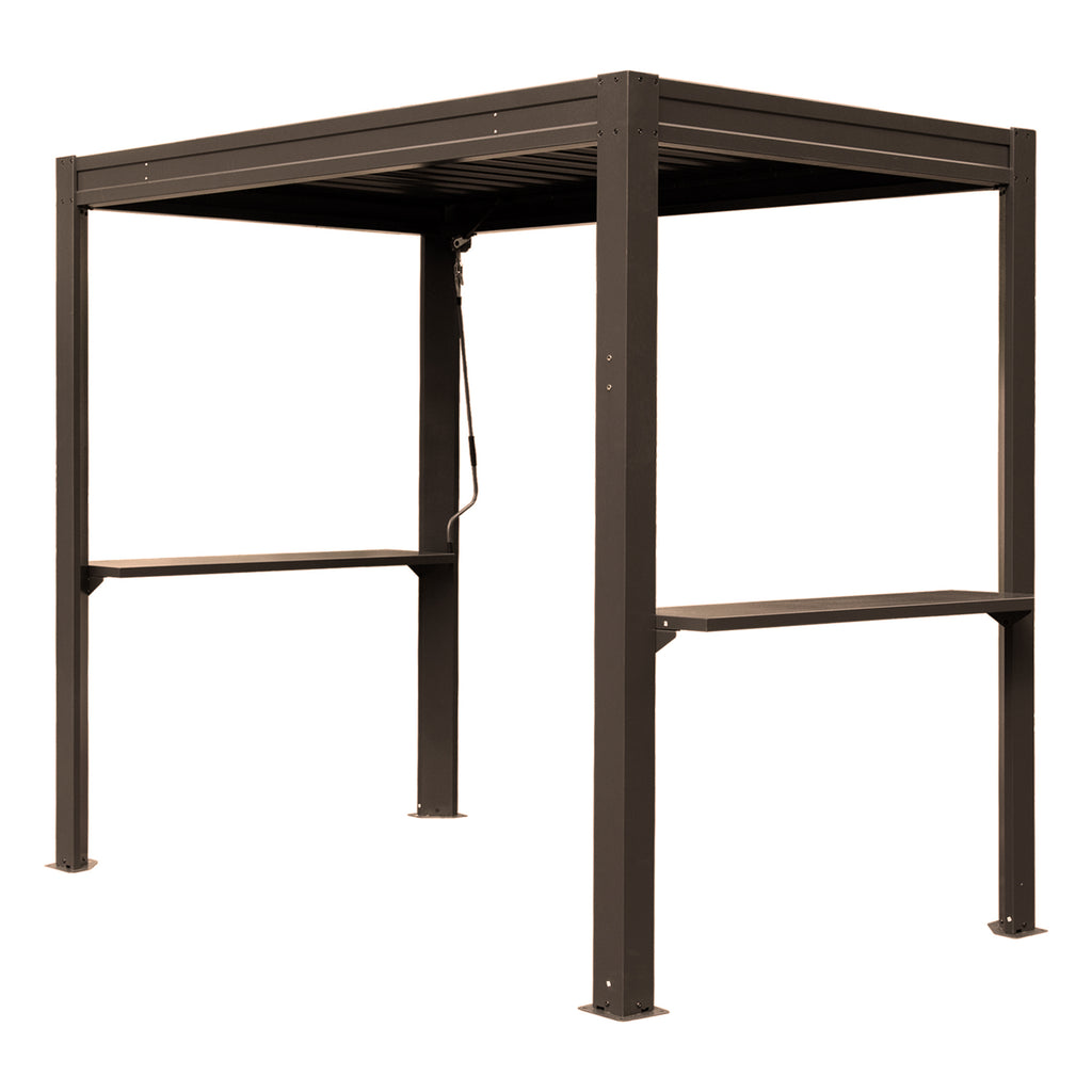 8x5 FT Grill Louvered Pergola for Outdoor Grill