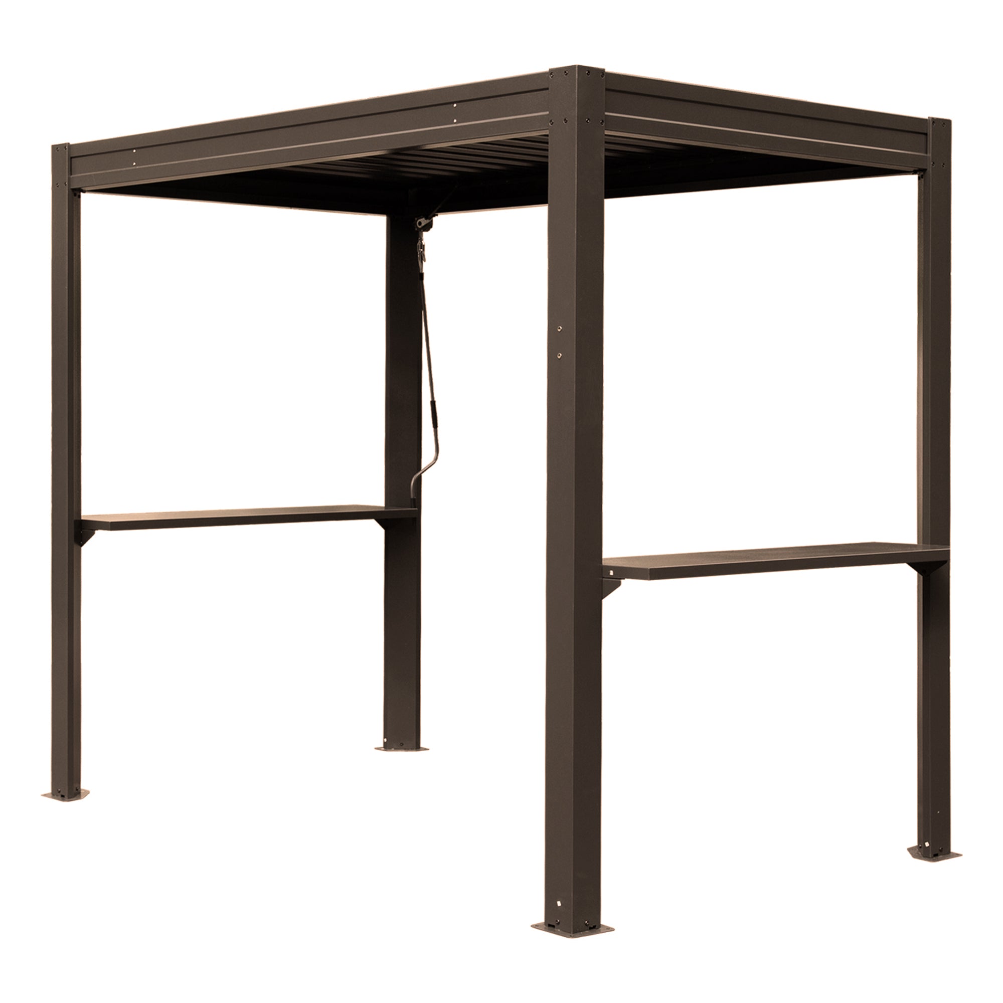 8x5 FT Grill Louvered Pergola for Outdoor Grill