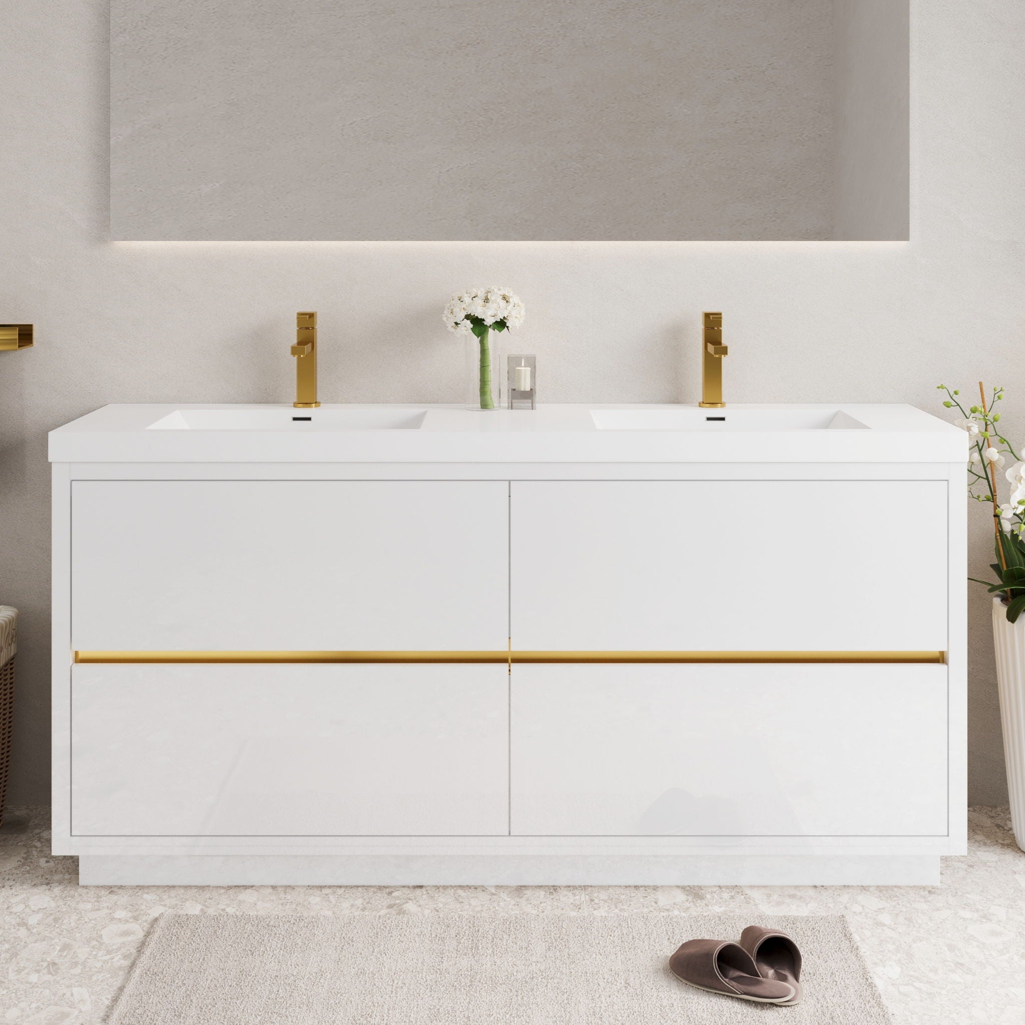 Bathin Freestanding Bathroom Vanity With Double Sinks