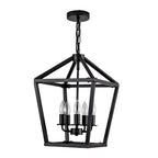 Farmhouse Lantern Chandelier 5-Light, Industrial
