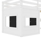Twin Size Loft Bed With Playful Sliding Chalkboard