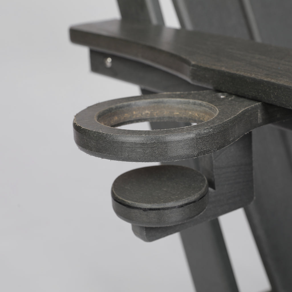 HDPE Folding Adirondack Chair with Dual Cup Holder