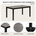 6-Piece Dining Table Set with Bench and Chairs