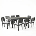 9-Piece Outdoor Dining Set, Extendable Acacia Wood Patio Table