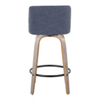 26" Contemporary Fixed-Height Counter Stool with Swivel