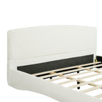 Curved Upholstered Bed with Smart Ambient Lighting