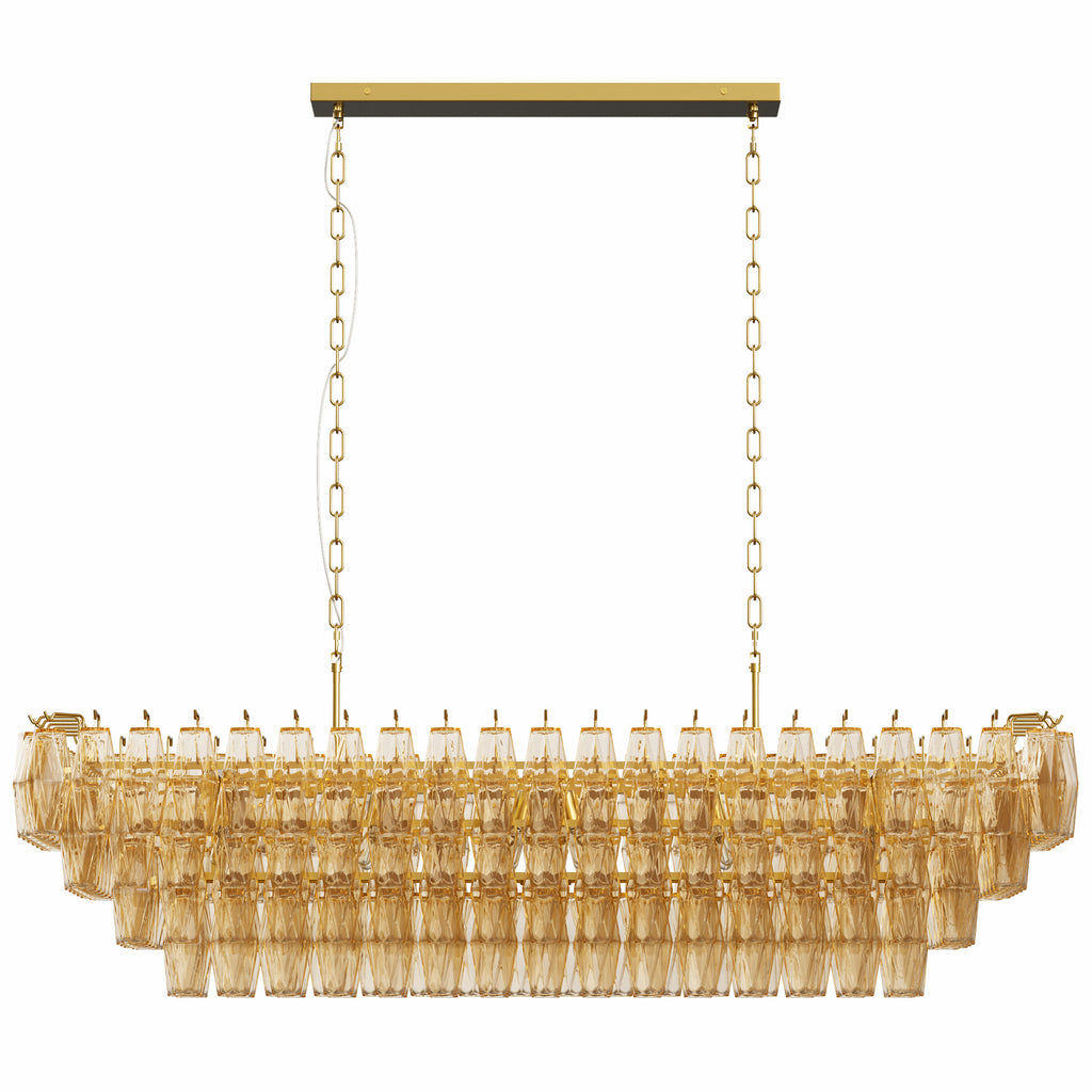 Modern Chandeliers for Dining Room, 54" Large Rectangle