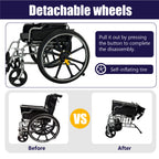 Folding Manual Transport Wheelchair