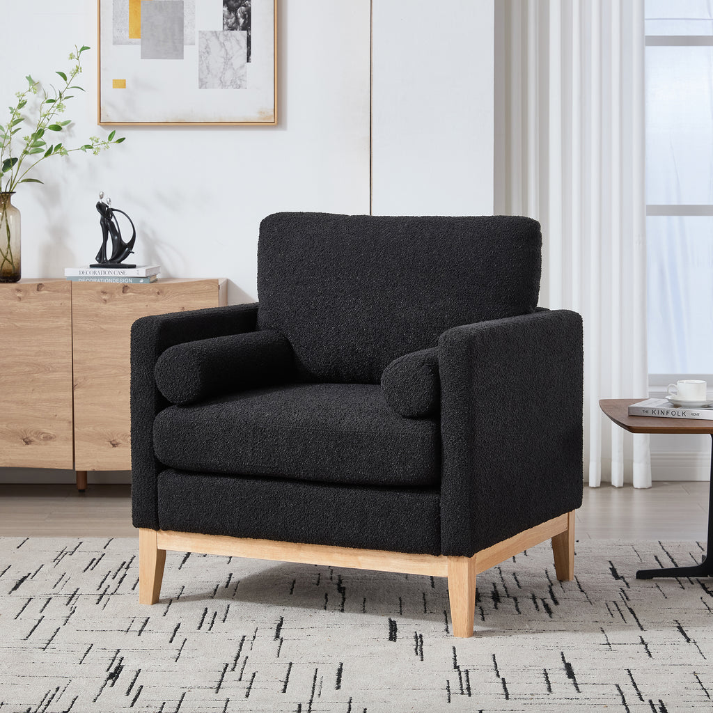 35.4" Wide Modern Farmhouse Performance Accent Chair
