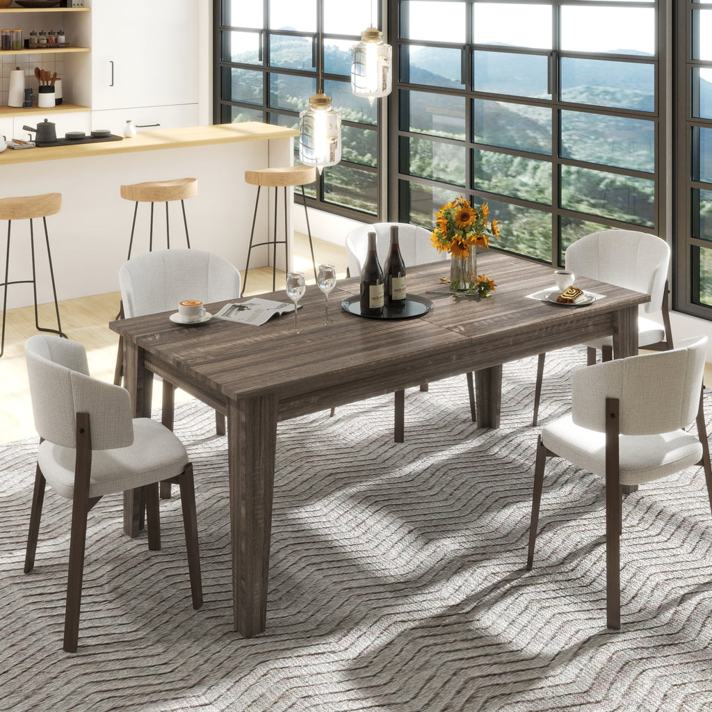 Dining Table - 106.3 in Large Extendable Kitchen Table