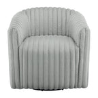 Alexa Ultra Plush Wide Cord-like Swivel Barrel Chair