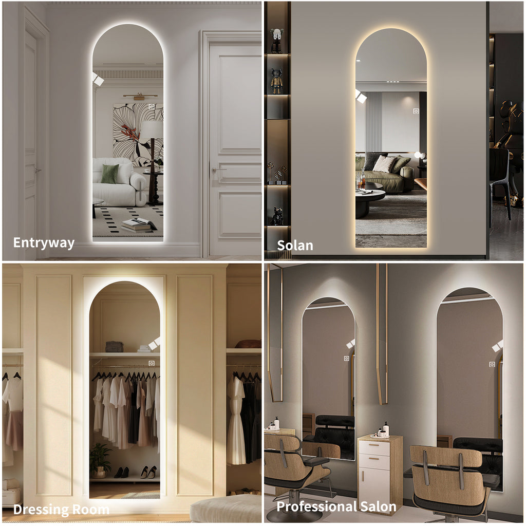 65" x 21" LED Full Length Wall Mirror