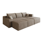 95" Cloud Sectional Sofa with Two Ottomans