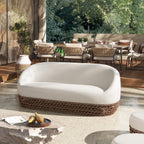 Willow 71" Upholstered Woven Patio Deep Seating Sofa