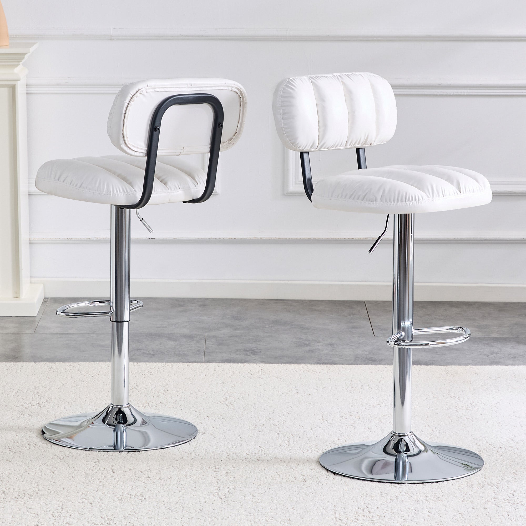 Set of 2 Adjustable Height Bar Stools
