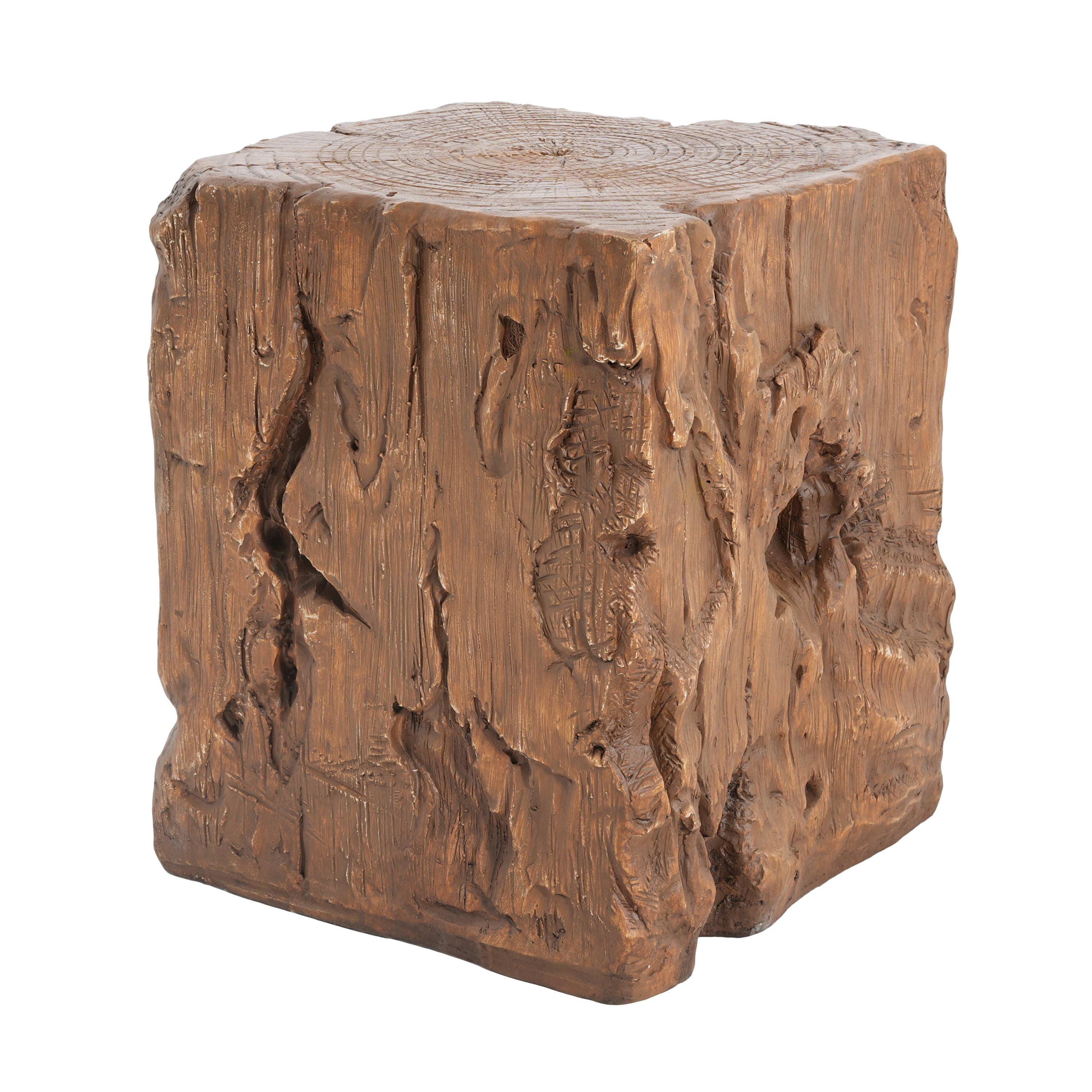 Amira Outdoor and Indoor Stump Shape MGO Side Table
