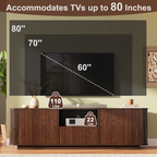 70-Inch Modern TV Stand for TVs Up to 80 Inches