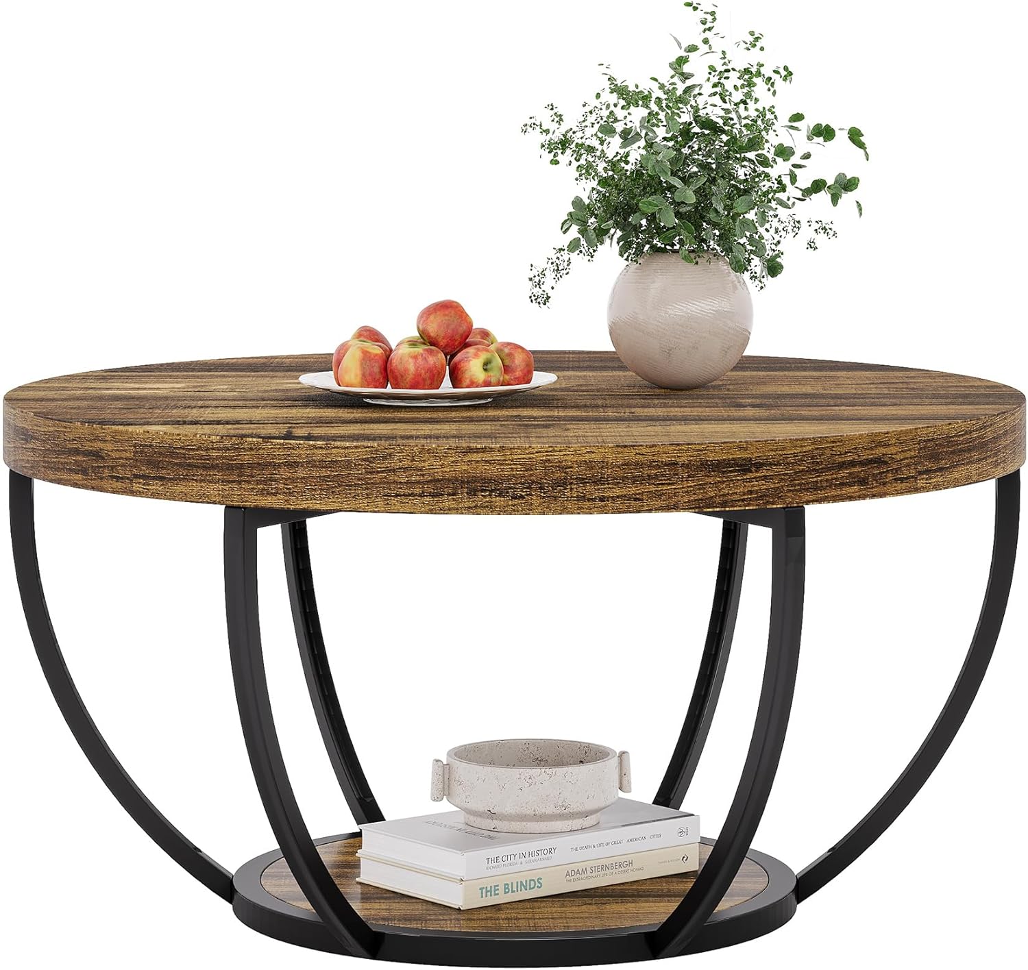 Round Coffee Table - 31.7" Rustic