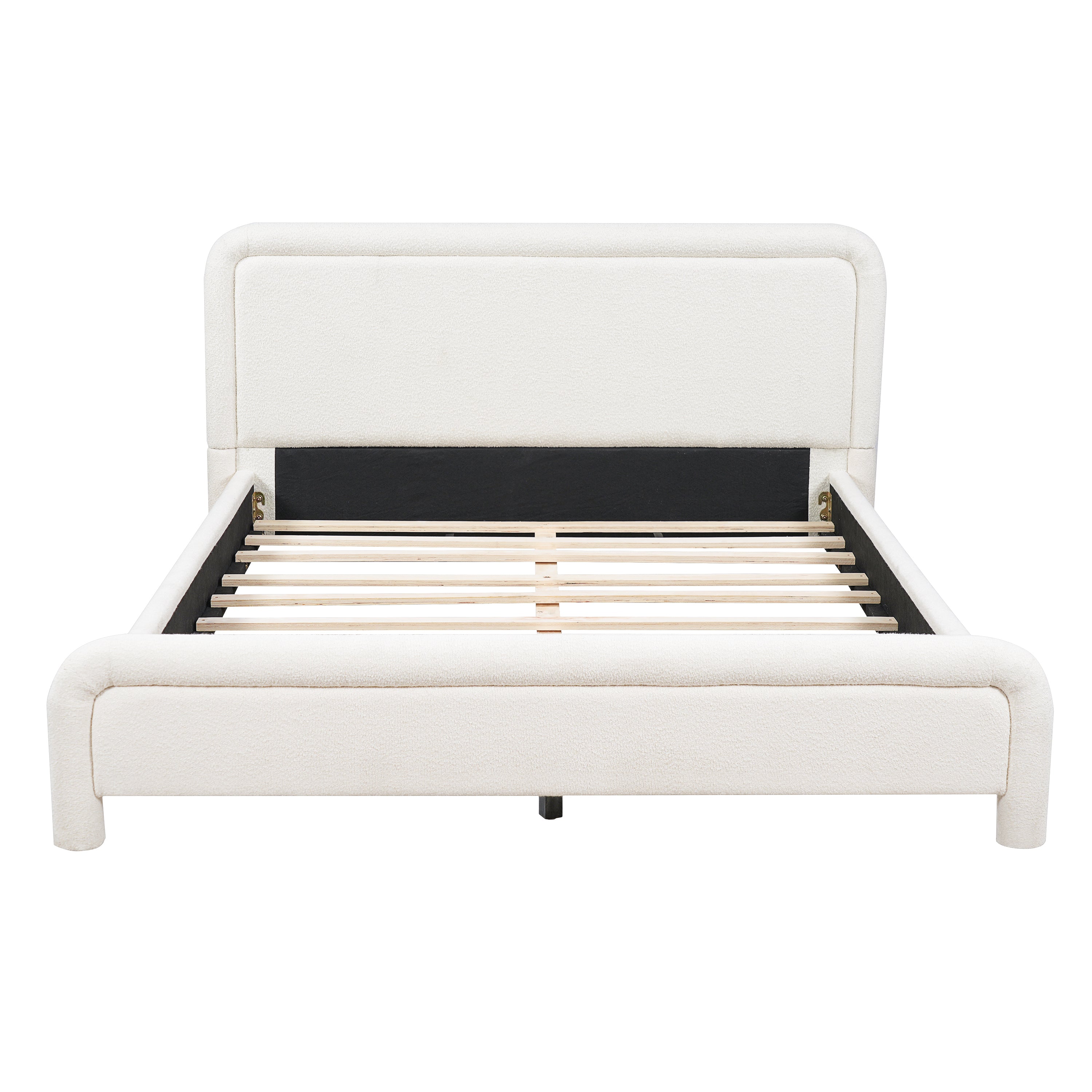 Queen Size Upholstered Platform Bed Frame