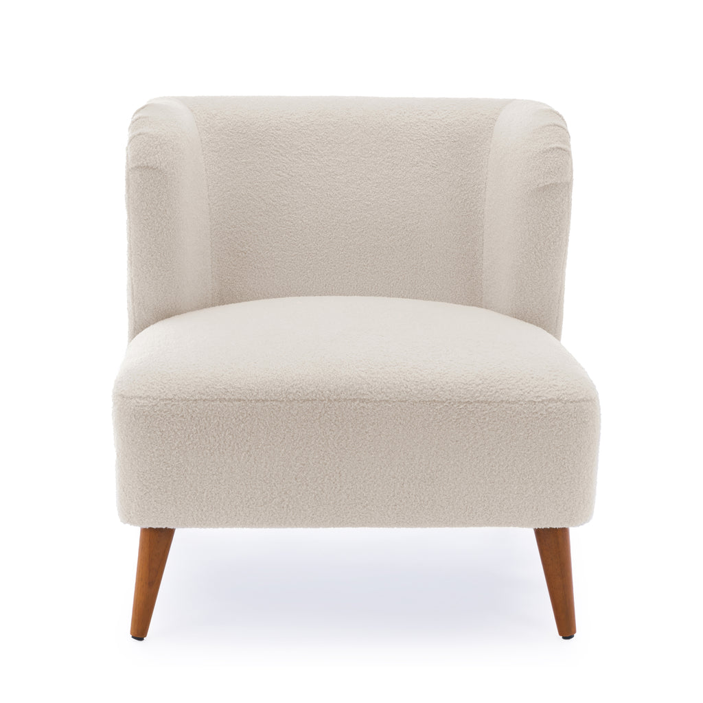 Veda Boucle Accent Chair - Milky