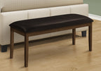 48" Rectangular Upholstered Wood Bench