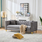 80" Chesterfield Velvet Sofa