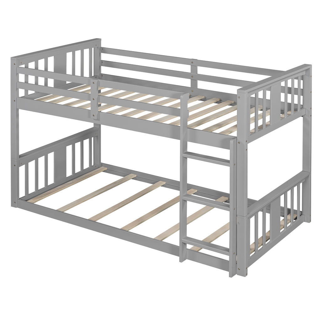 Twin Over Twin Bunk Bed with Ladder