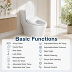 Smart Bidet Toilet Seat with Adjustable Heated Features