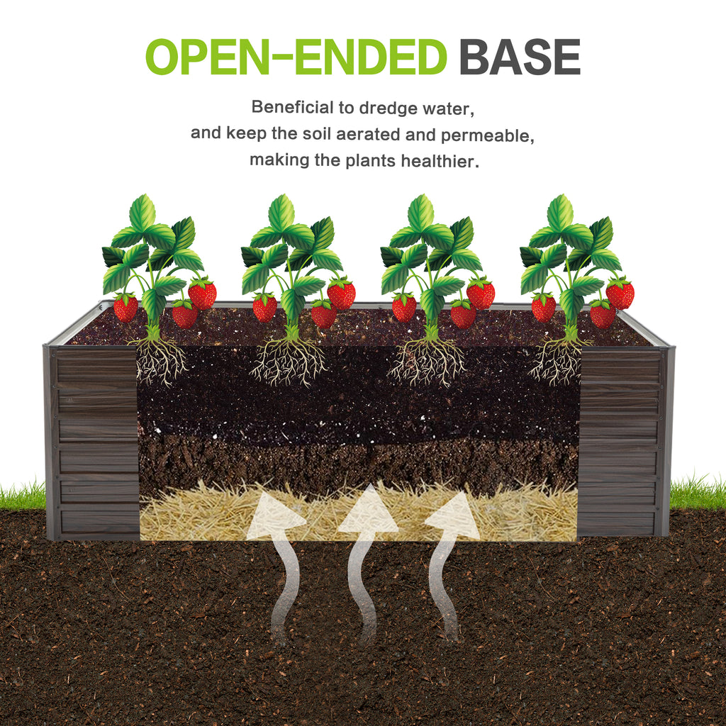 Metal Elevated Planter Box – 74.6"x35.4"x25"
