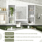 3-in-1 Bathroom Mirror Cabinet - 41-inch Wall Mounted