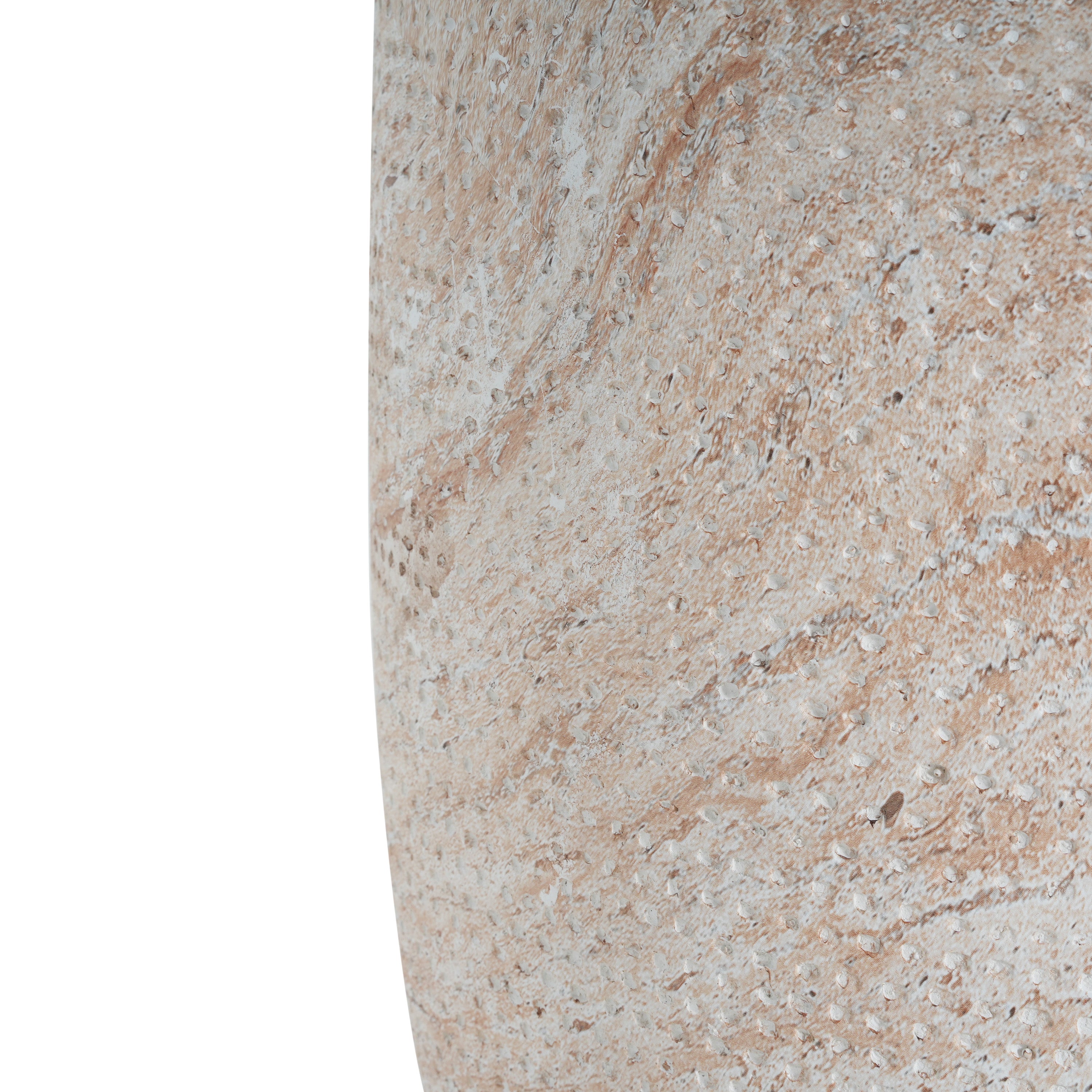 Outdoor/Indoor Lightweight Concrete Side Table - Travertine Finish