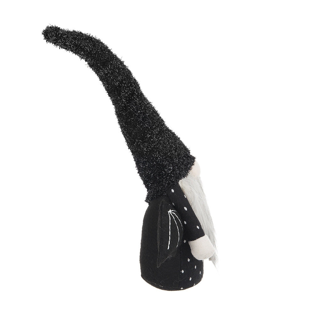 Fabric Black Gnome With Wings Decor