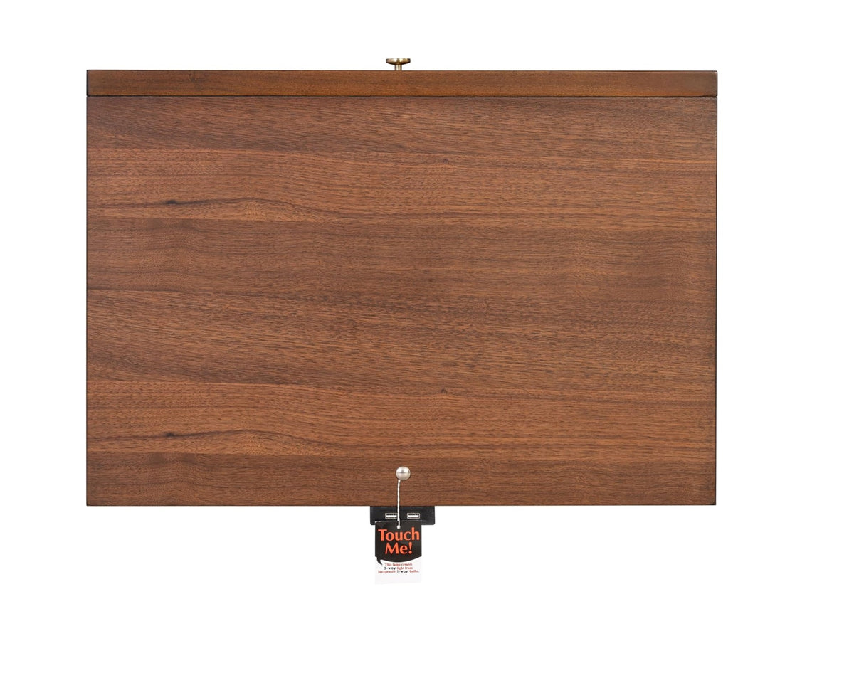 Mid Century Modern Style 1pc Nightstand English Dovetail Drawer USB Port