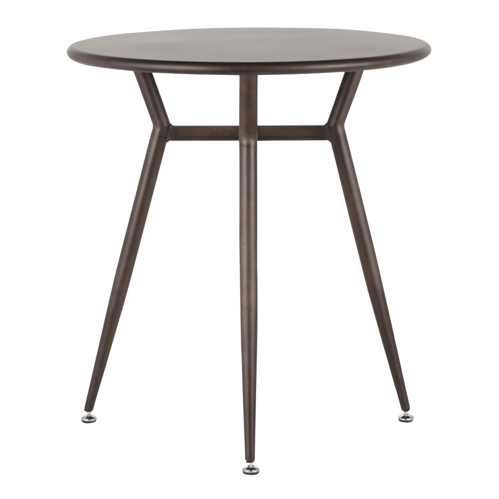 Round Dinette Table in Antique Metal