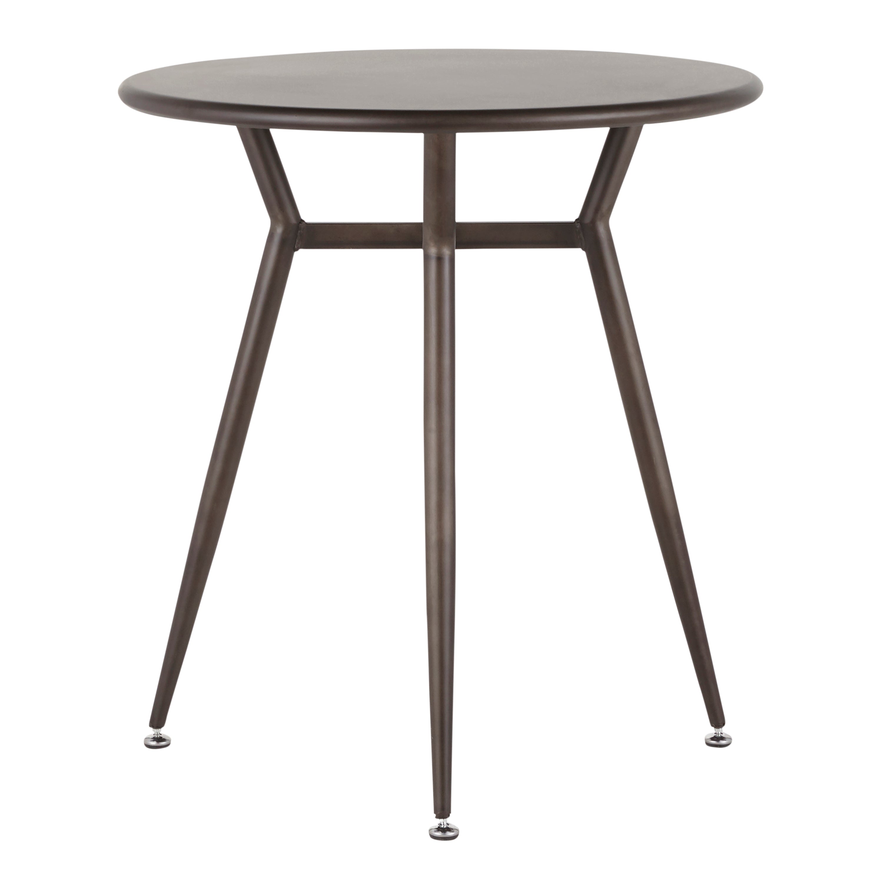 Round Dinette Table in Antique Metal