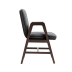 Stella Wood Velvet Armchair in Graphite