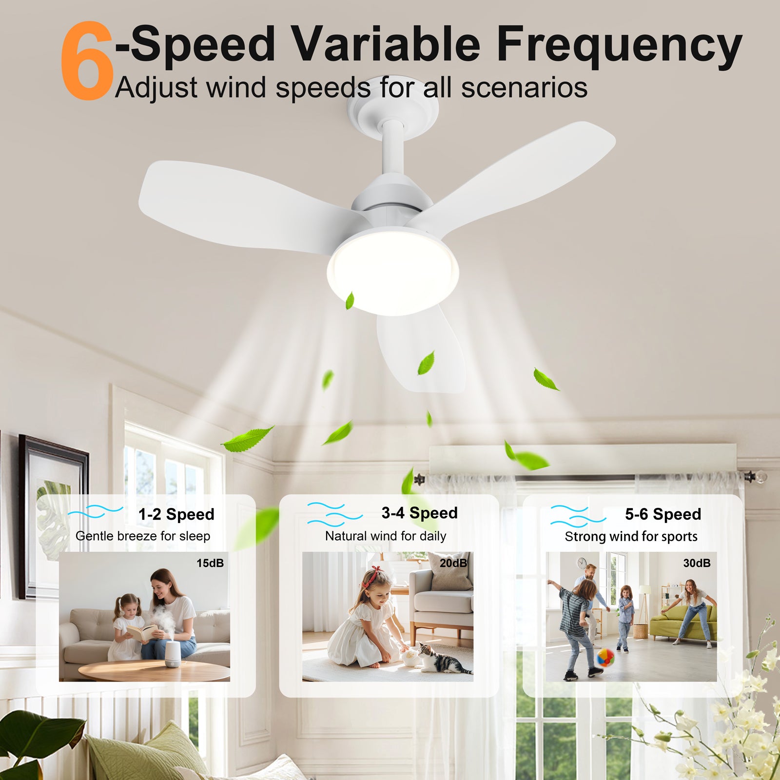 24.4" Modern Ceiling Fan