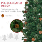 HOMCOM 7.5 Foot Pencil Christmas Tree