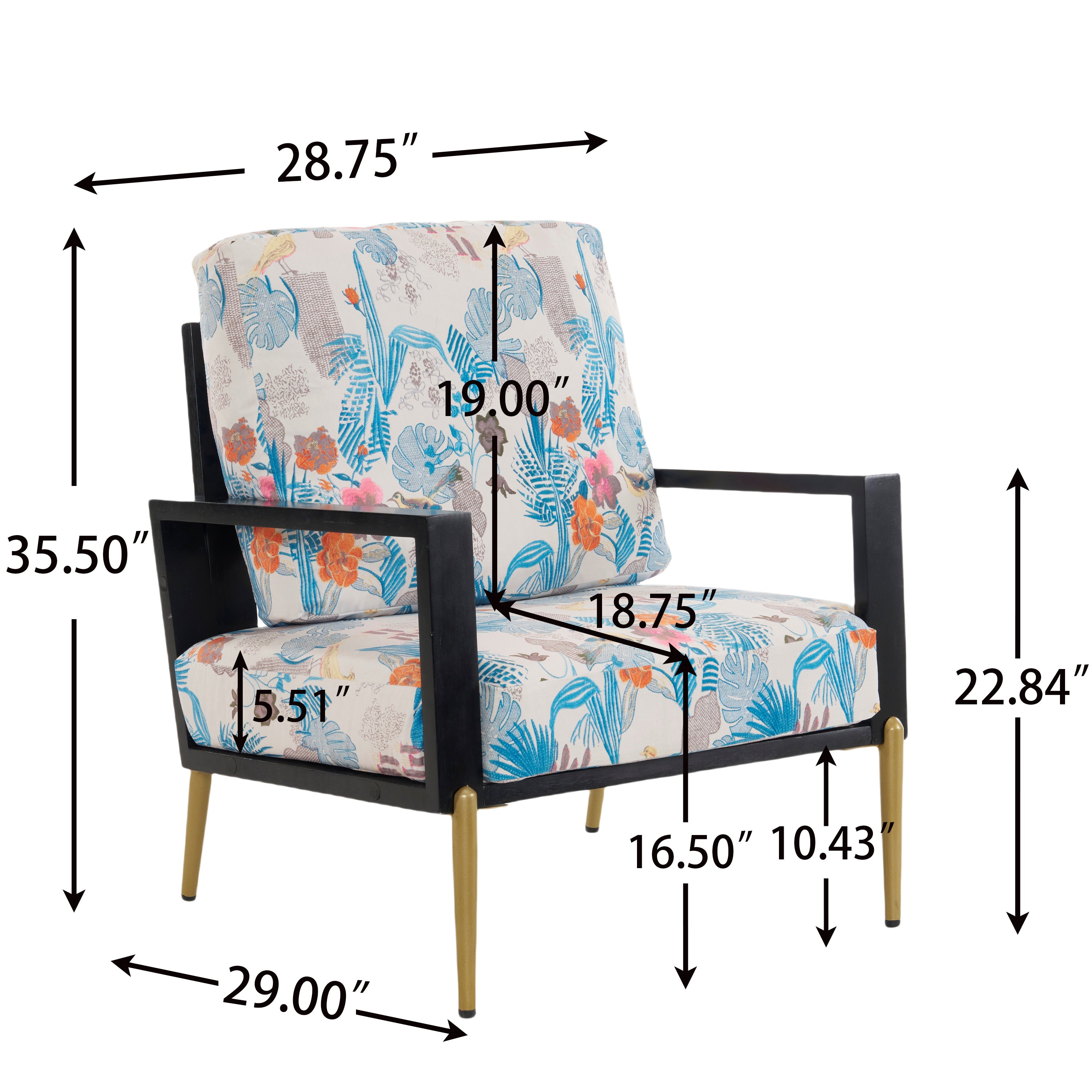 Floral Accent Chair
