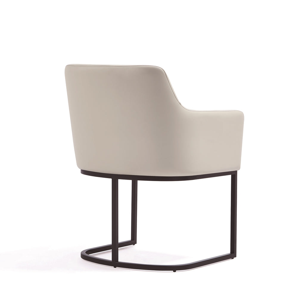 Serena Metal Vegan Leather Armchair