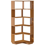 64.96" Tall 6 Tier Corner Bookshelf