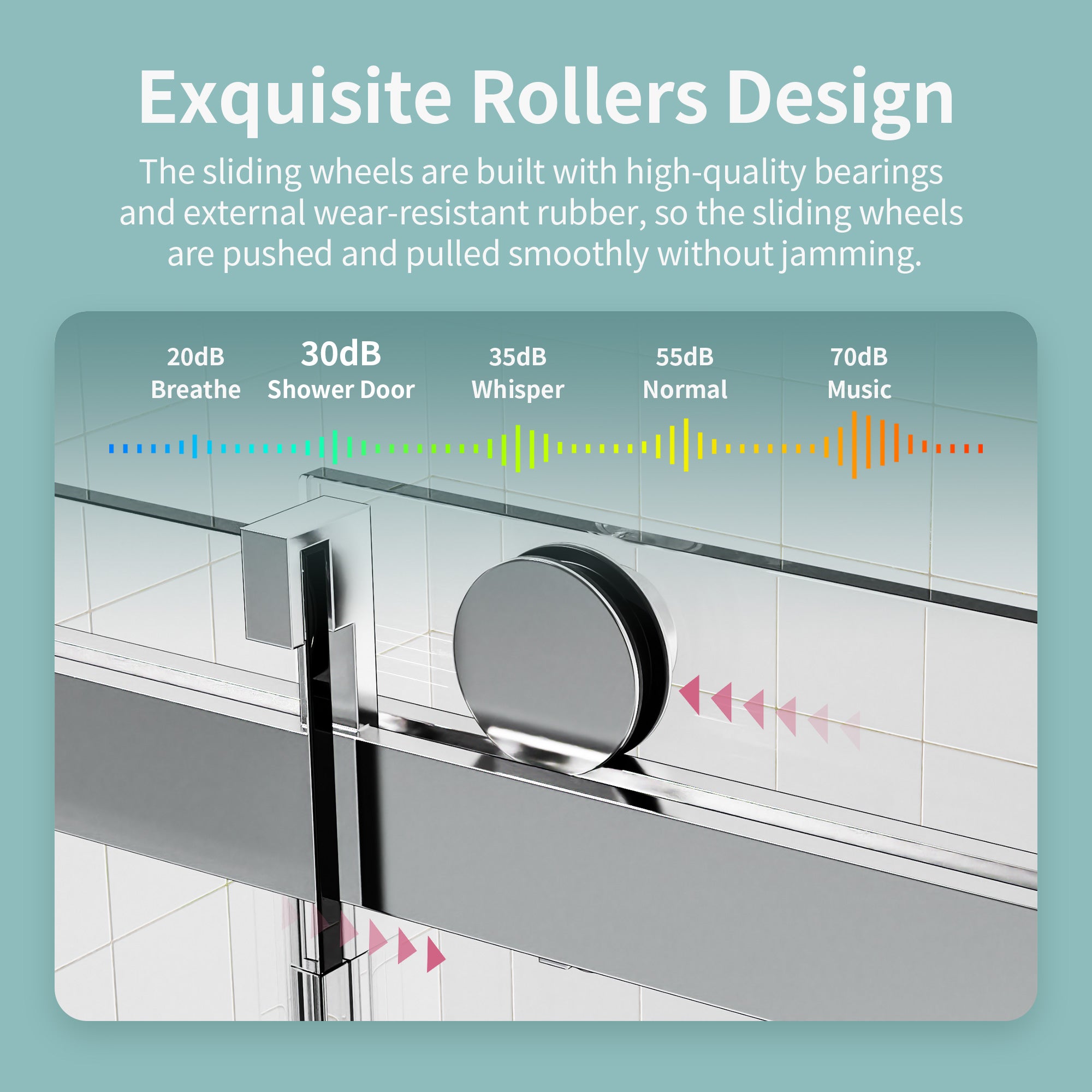 Frameless Single Sliding Soft-Close Shower Doors 68-72" W