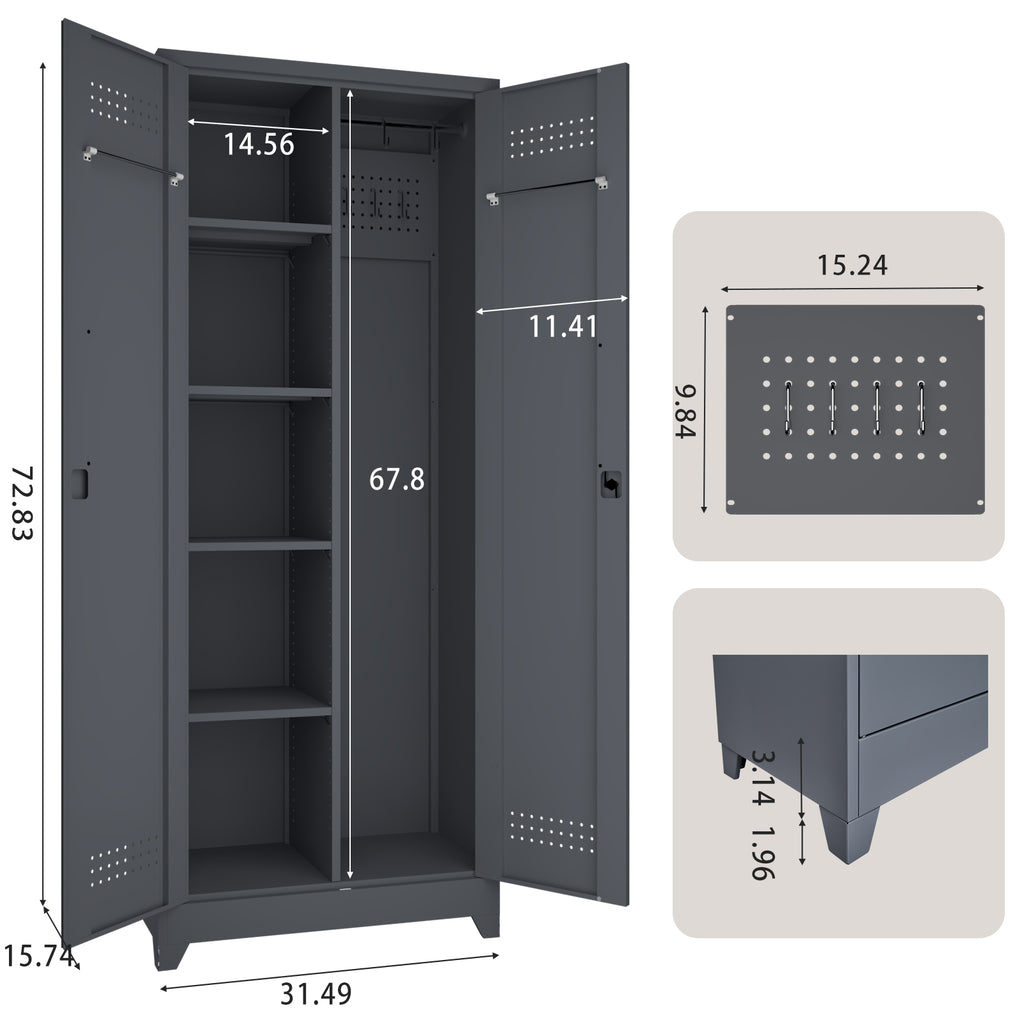 Gray And Heavy Duty Storage Cabinet